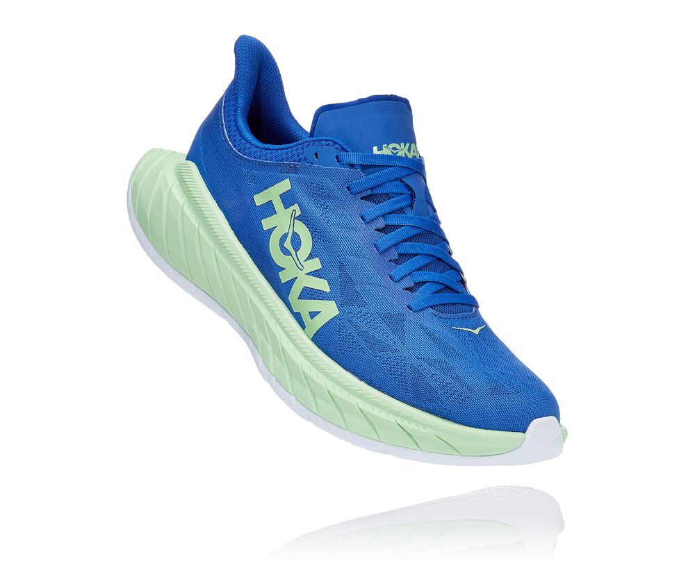 Hoka One One Carbon X 2 Löparskor Herr Blå/Gröna Grå - SE-7103295
